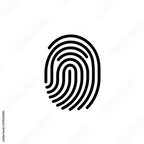 Fingerprint: A detailed illustration of a fingerprint, highlighting the intricate patterns and ridges, conveying the uniqueness and individuality of biometric identification.