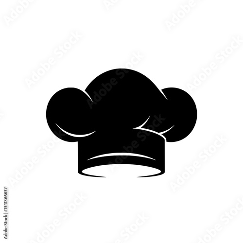 Chef's Hat Icon: A sleek, minimalist icon of a classic chef's hat, perfect for culinary-themed designs or logos. The monochromatic design ensures versatility and readability.