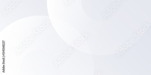 Fototapeta Naklejka Na Ścianę i Meble -  Abstract white circle lines. Digital future technology concept illustration art abstract nice simple abstract modern art