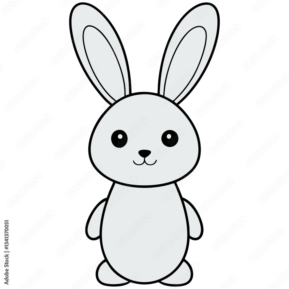 Cute white Easter bunny cartoon
Cute white Easter bunny cartoon