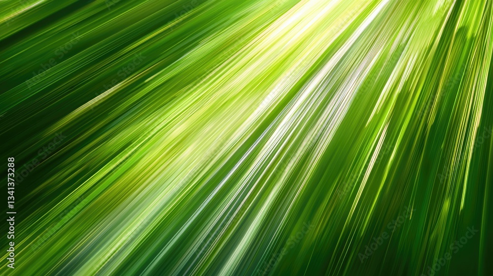 Obraz premium light trails in abstract patterns of green.