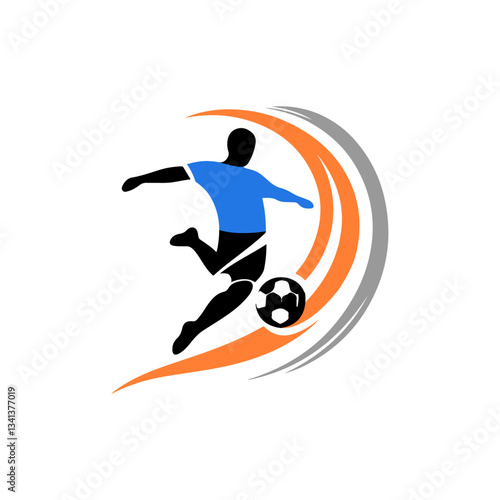 Football icon silhouette design