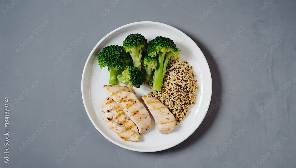 Healthy meal with chicken, broccoli and quinoa Healthy meal with chicken, broccoli and quinoa