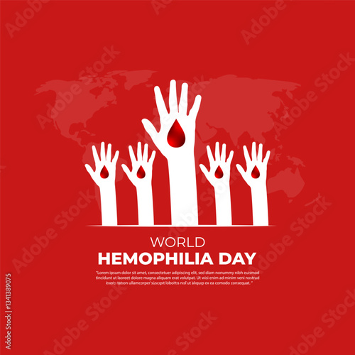 Vector illustration of World Hemophilia Day social media template