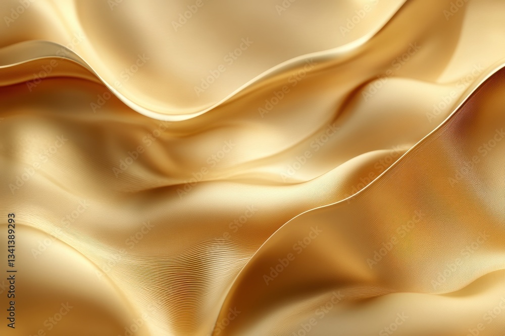 Obraz premium Abstract Metallic Silk Texture with Fluid Light Reflections