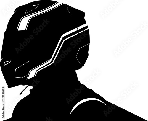 silhouette of a car racer on a white background. Generative AI

