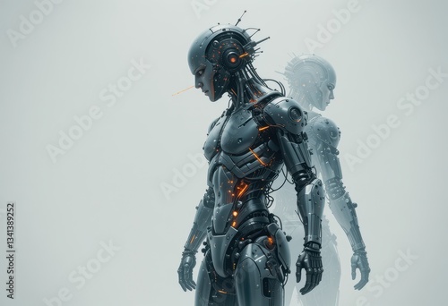 futuristic cyber robot