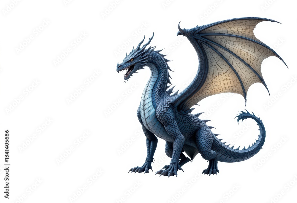 Obraz premium dragon in a white background