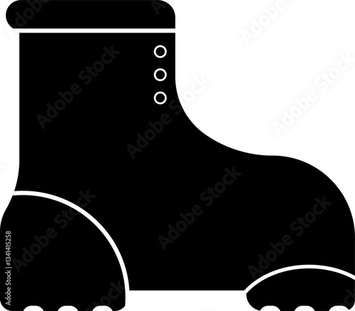 Safety shoes icon isolated on transparent background, PPE protective equipment