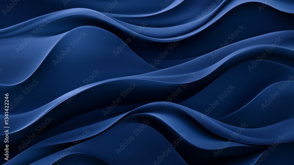 Abstract navy blue sea background with smooth rippling waves, blending sky blue and deep indigo hues. A calming, fluid gradient effect Abstract navy blue sea background with smooth rippling waves, blending sky blue and deep indigo hues. A calming, fluid gradient effect