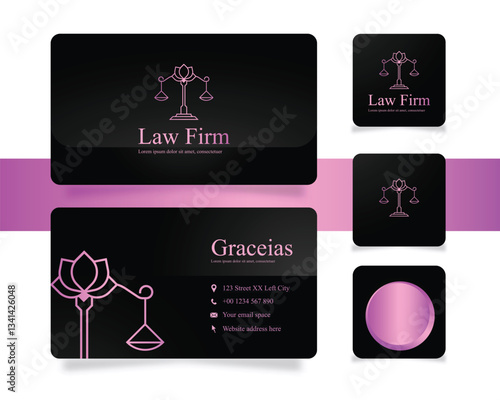 elegant lawyer business card