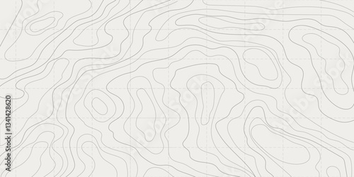 Topographic map lines retro geometric abstract relief tot view template. Land or water texture, grid contour. Topo with elevation, geography scheme and the terrain path.