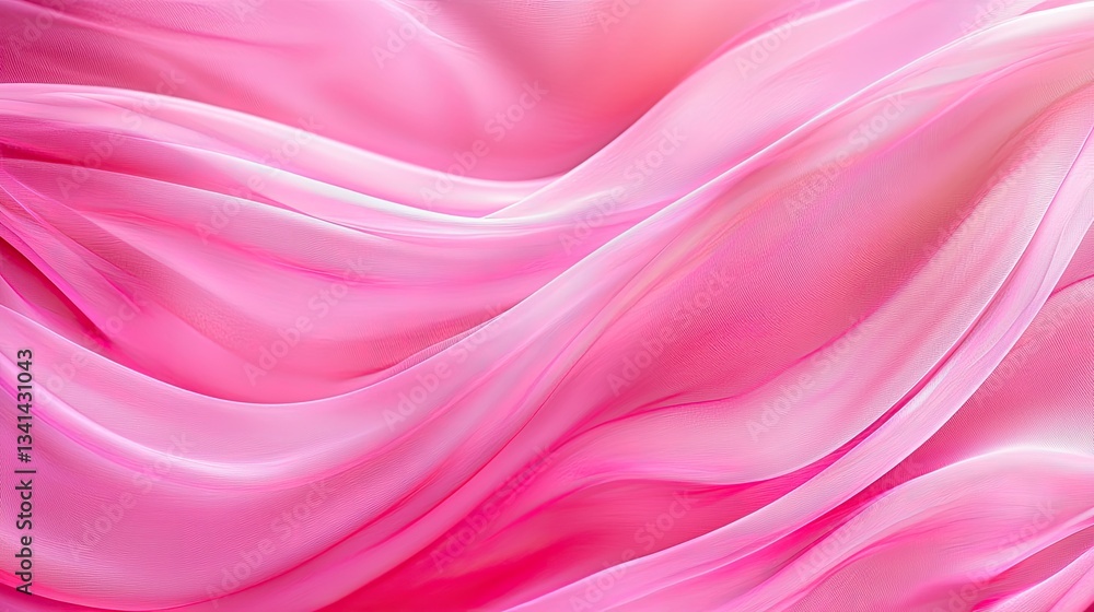 Obraz premium the motion of flowing pink fabric in the wind.