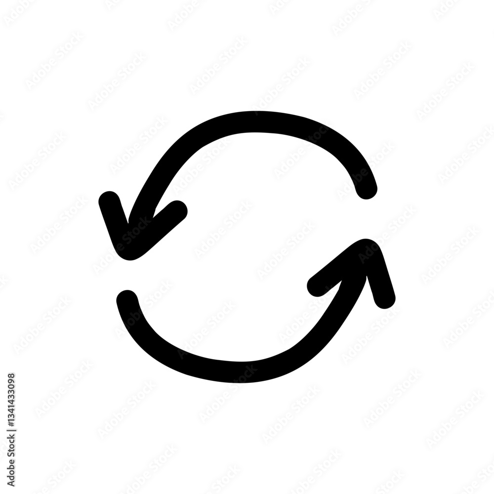 Arrow Refresh Hand Drawn Icon Arrow Refresh Hand Drawn Icon