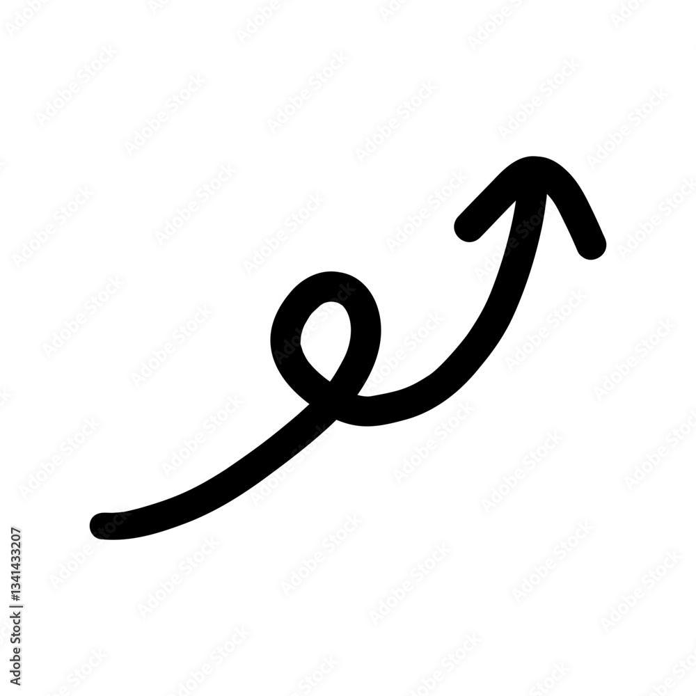 Arrow Spring Hand Drawn Icon Arrow Spring Hand Drawn Icon
