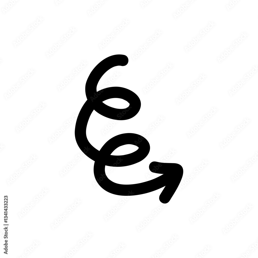 Obraz premium Arrow Spring Down Hand Drawn Icon