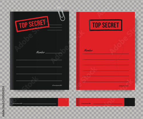top secret paper document envelope cover folder book style