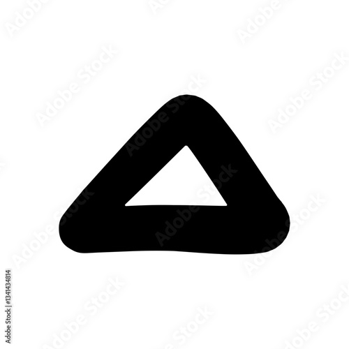Free Download Triangle Outline Hand Drawn Shape Icon - GFXLoad