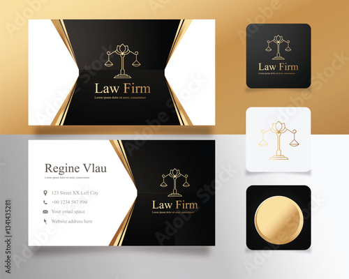 gold business card design lawyer business card