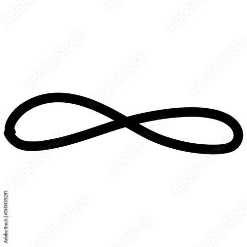 Hand-drawn loop line. Abstract random doodle icon.