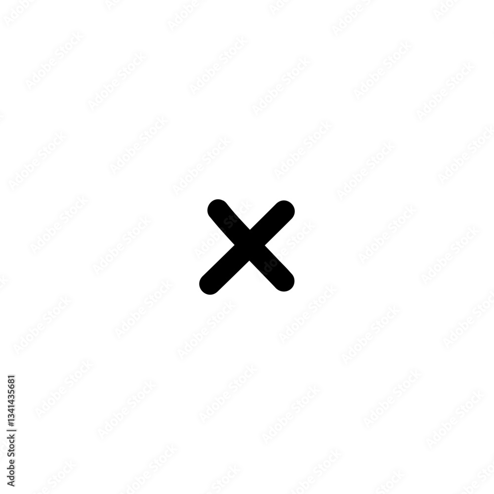 Obraz premium Hand-drawn x line. Abstract random doodle icon.