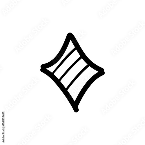 Sparkle scribble. Hand-drawn doodle shape icon.