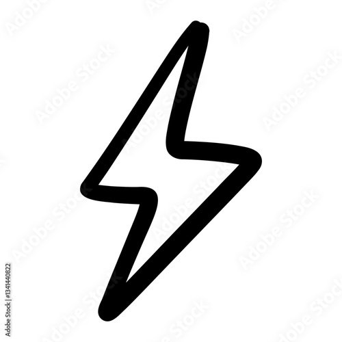 Zap Hand-drawn Shape