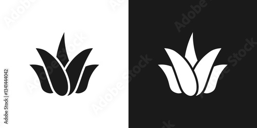 Aloe vera icon. Aloe vera as organic skin care component. Moisturizer, serum, toner or face wash with aloe vera. Skin treatment. Natural beauty care. Vector