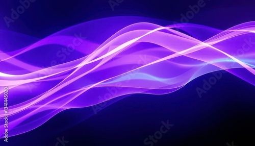 Abstract background with flowing purple, white, and blue lines creating a dynamic, ethereal effect, line art, geometric