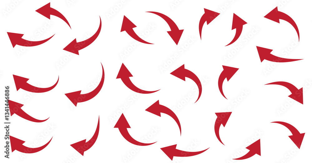 Curved arrow icons. curved arrows set. arrow symbol collection. vector Curved arrow icons. curved arrows set. arrow symbol collection. vector