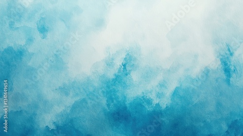 A misty blue background with a watercolor texture and soft fading edges