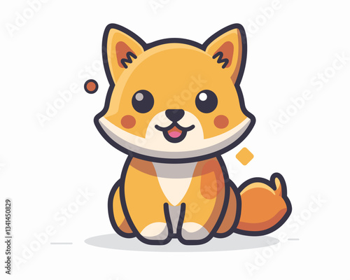 cute cartoon cat vector illustration