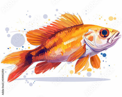 goldfish on a white background vector illustration 