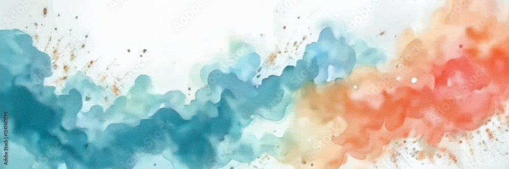 Fototapeta premium Watercolor dynamic abstract background design