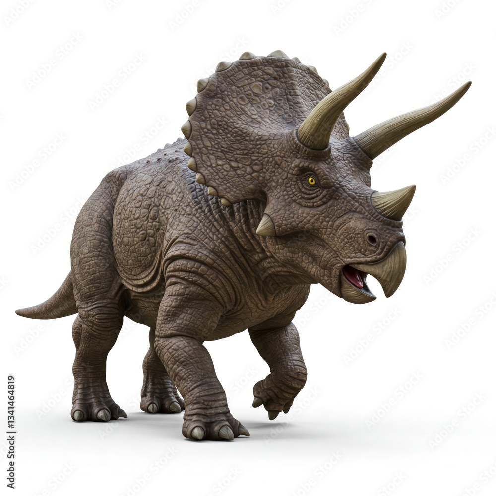 Fototapeta premium triceratops 3d render on white background