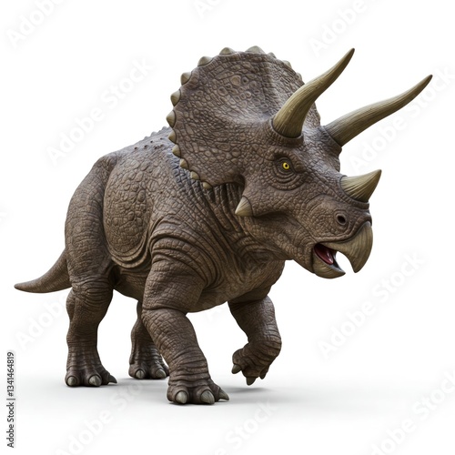 triceratops 3d render on white background