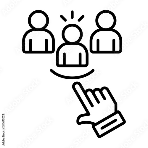 Selection Icon. Simple Vector Outline Illustration