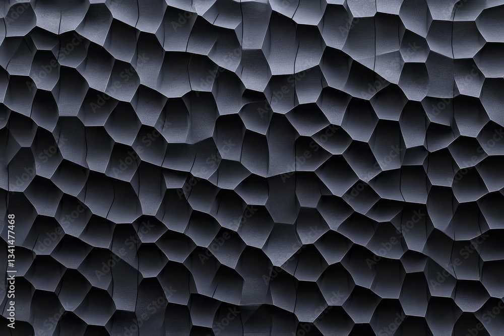 A smooth, minimalist 3D background with a continuous pattern of monochromatic hexagonal tiles. The soft, ambient lighting creates subtle depth, making it perfect for modern branding, presentations,