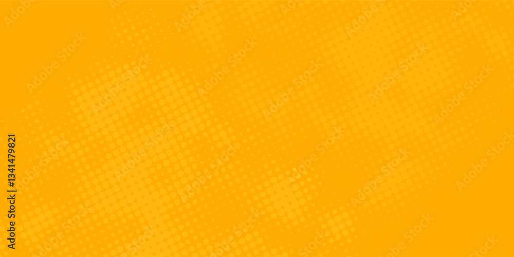Yellow halftone pattern. Retro comic gradient background. Bright orange pixelated dotted texture overlay. Cartoon pop art faded gradient modern dotted Yellow halftone pattern. Retro comic gradient background. Bright orange pixelated dotted texture overlay. Cartoon pop art faded gradient modern dotted