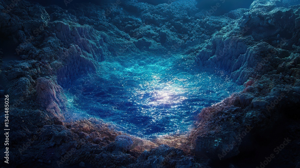 Obraz premium brine pool at the ocean bottom