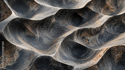 close-up of a wind-eroded rock formation