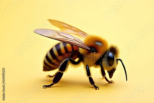 Honey bee. Apis dorsata or Apis nigrocincta. Insect concept. Animal background