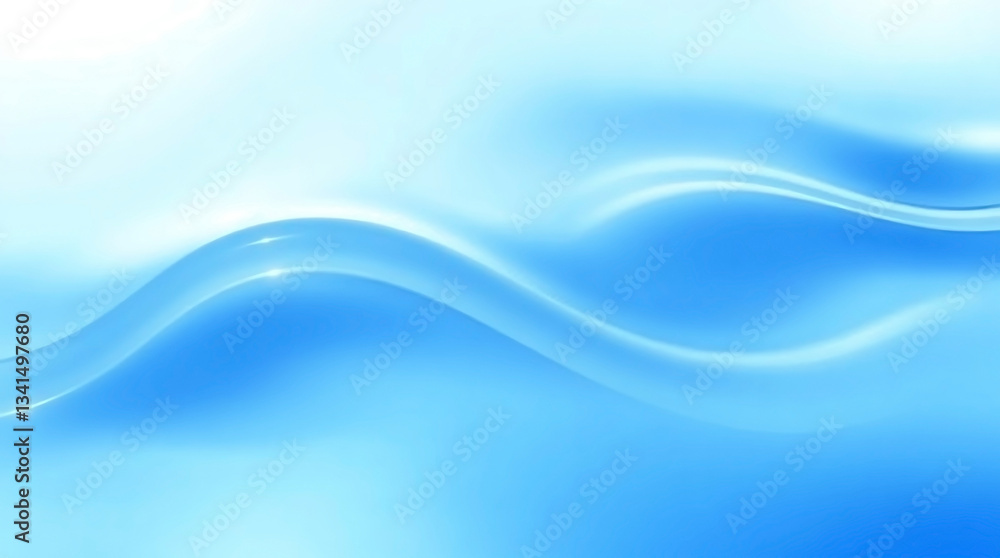Fototapeta premium Smooth Gradient Blue Oxygen Flow Texture Background with Gentle Wave Motion