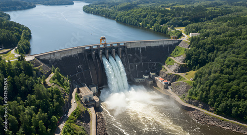 hydroelectric dam generating electricity renewable energy water power sustainable energy