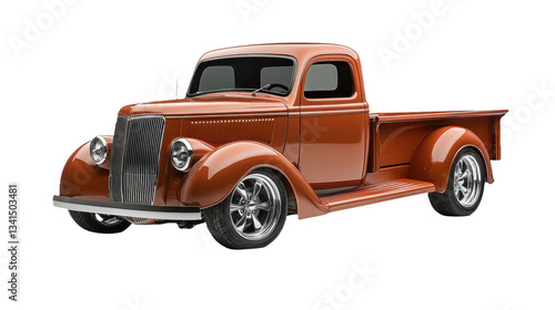 Stunning Bronze Vintage Pickup Truck: A Classic Automotive Icon - Perfect for Collectors & Enthusiasts | High-Quality Transport Vehicle Image