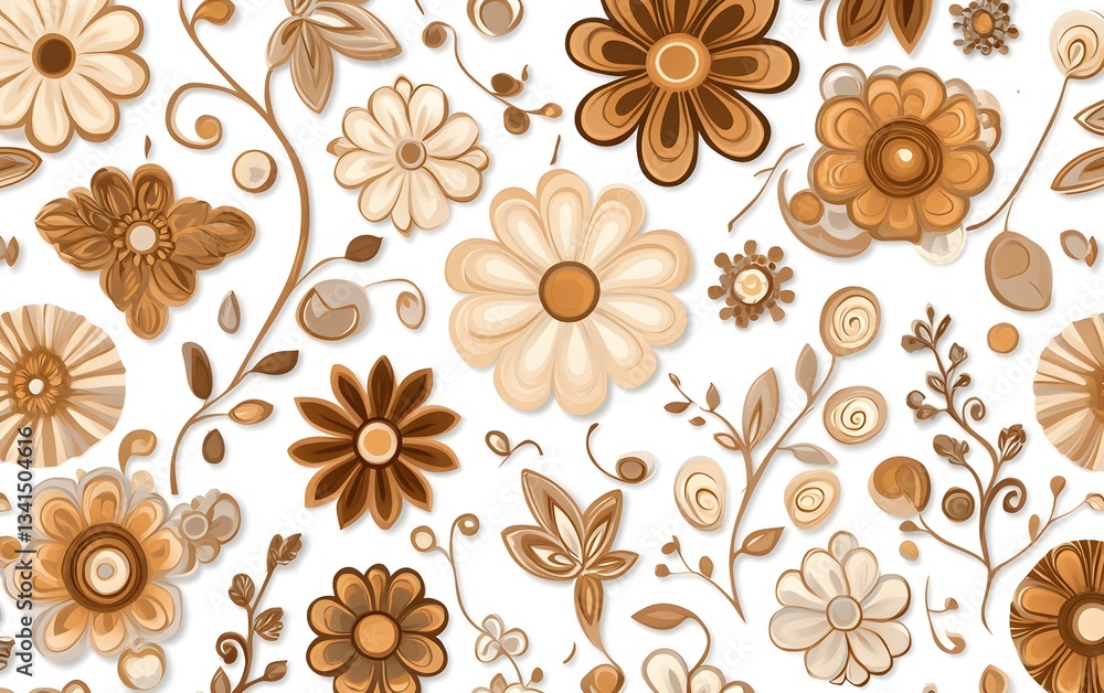 Intricate henna-inspired floral motifs forming a seamless, highly detailed ornamental pattern Intricate henna-inspired floral motifs forming a seamless, highly detailed ornamental pattern