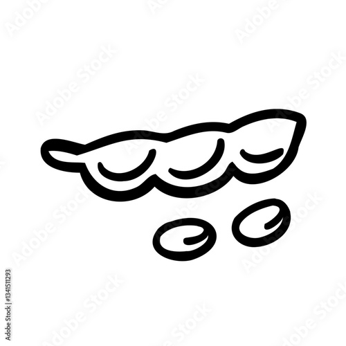 シンプルな枝豆のイラスト素材
