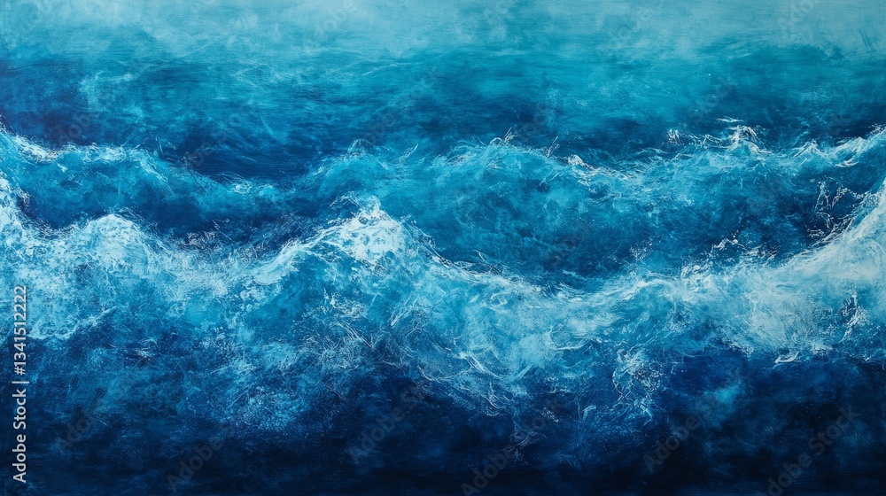 Infinite oceanic gradient, dark blue hues melting into lighter aquamarine, capturing the essence of deep water. No horizon or land Infinite oceanic gradient, dark blue hues melting into lighter aquamarine, capturing the essence of deep water. No horizon or land