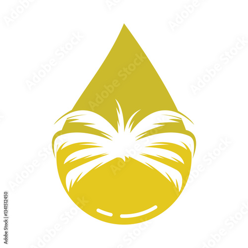 Palm oil logo vector flat design