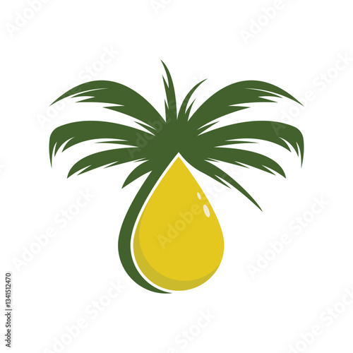 Palm oil logo vector flat design